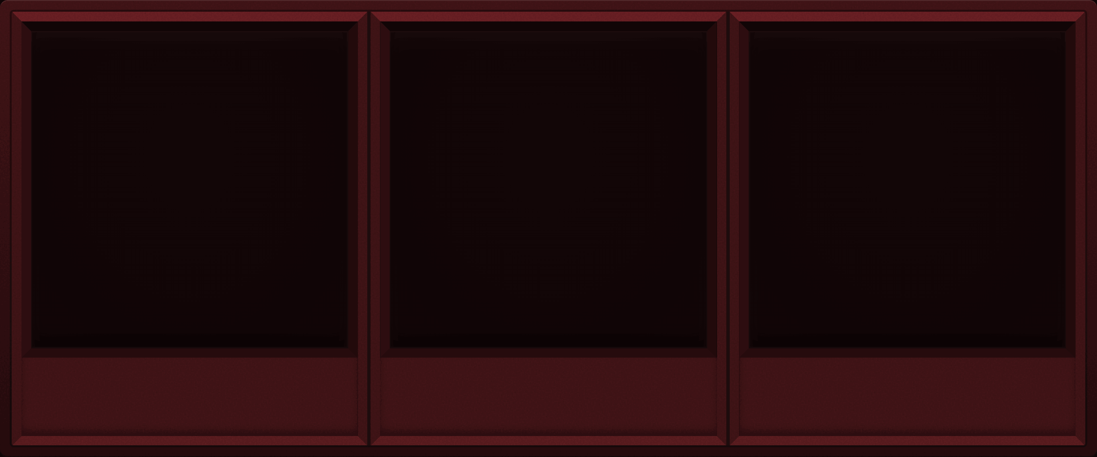 Crimson Oxblood Display Case (1x3)